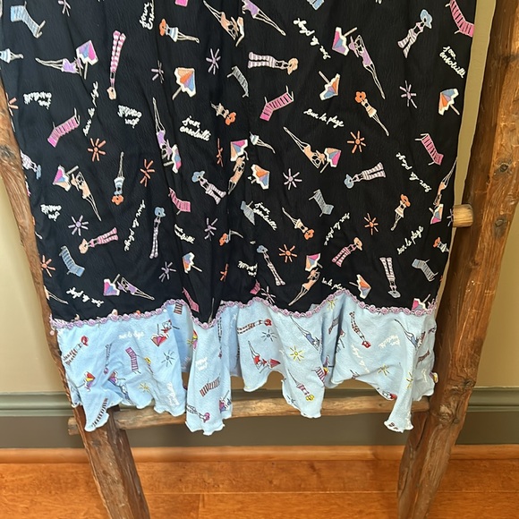 Sareet Floral Long Summer Dress Size Large Made In The USA - Picture 10 of 11